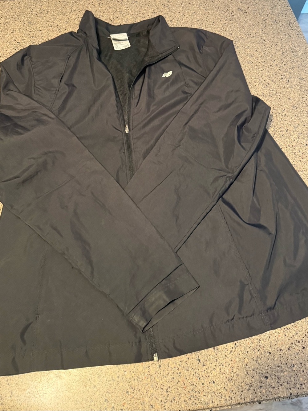 New Balance Men's Black Quarter-Zip Windbreaker